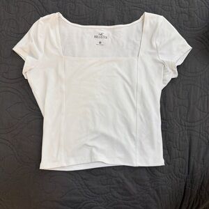Hollister Women's White Short Sleeve Top